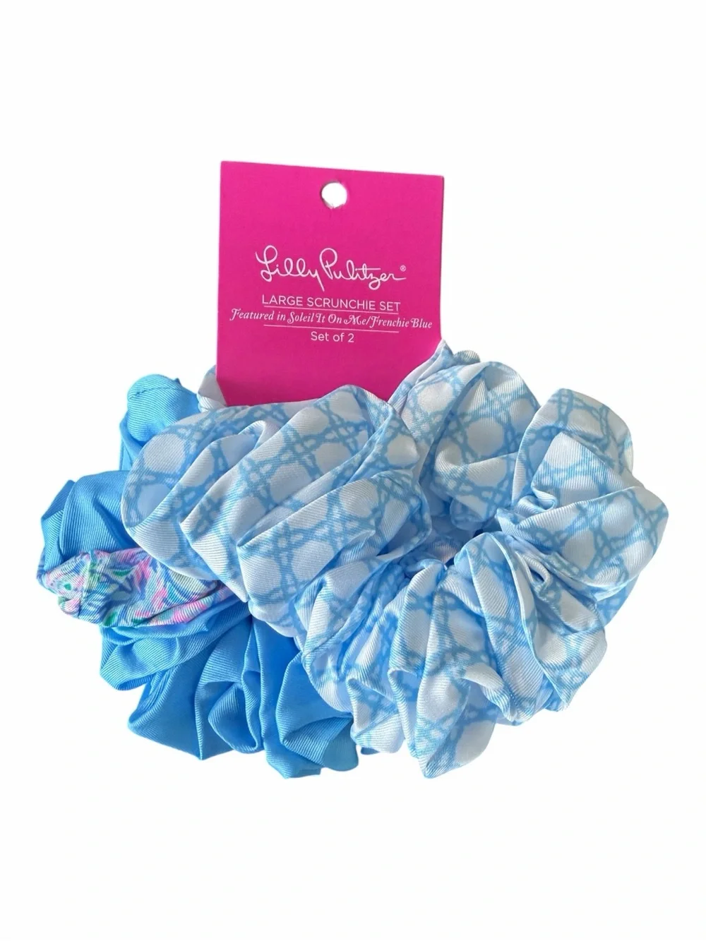 Lilly Pulitzer Hair Scrunchie- RETRO 90’s Preppy- 2 Pack